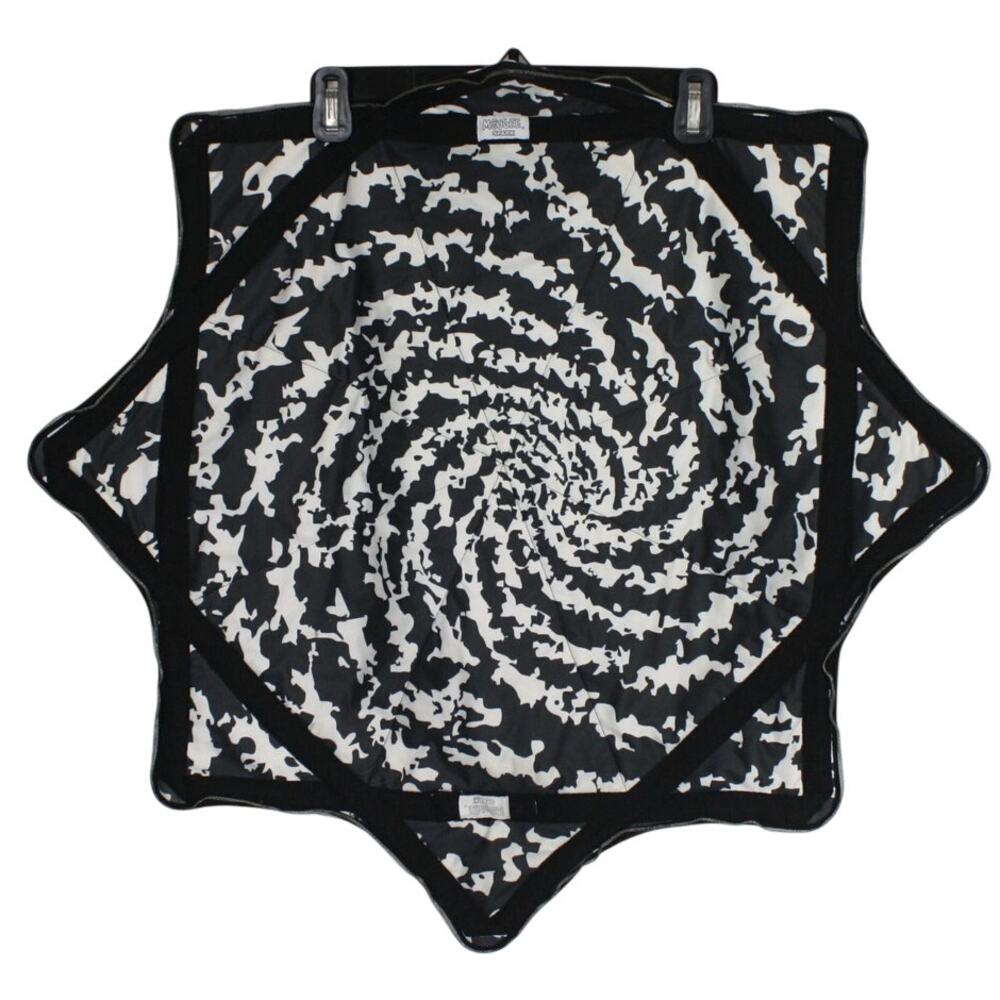Mougee 27" Flowstar Black White Swirl 2 Tone Spin Flow Toy Festival Rave Prop